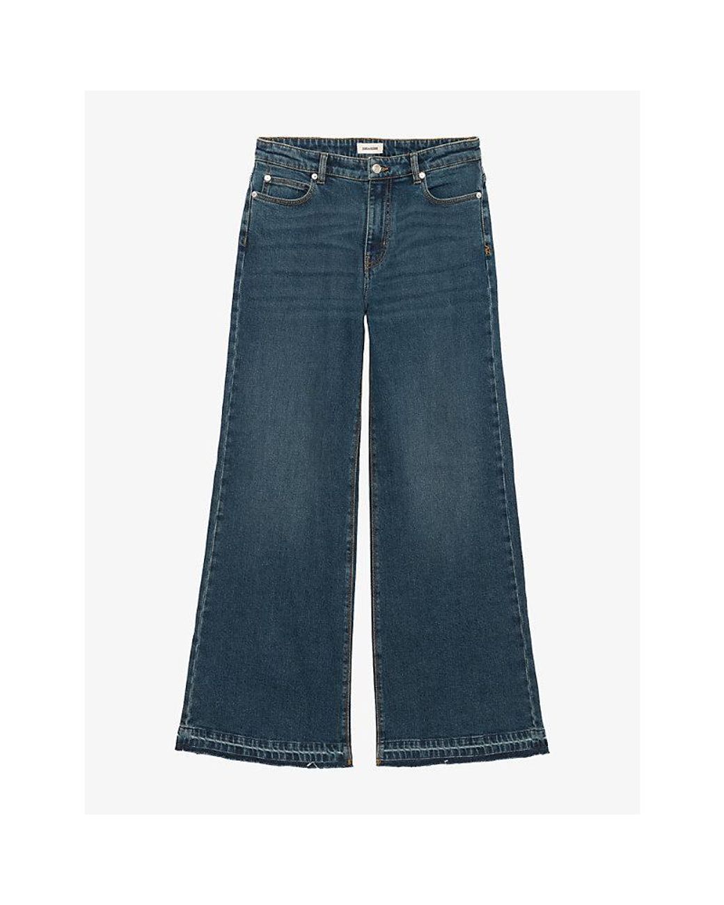 Zadig & Voltaire Blue Eli Wide-Leg High-Rise Denim Jeans
