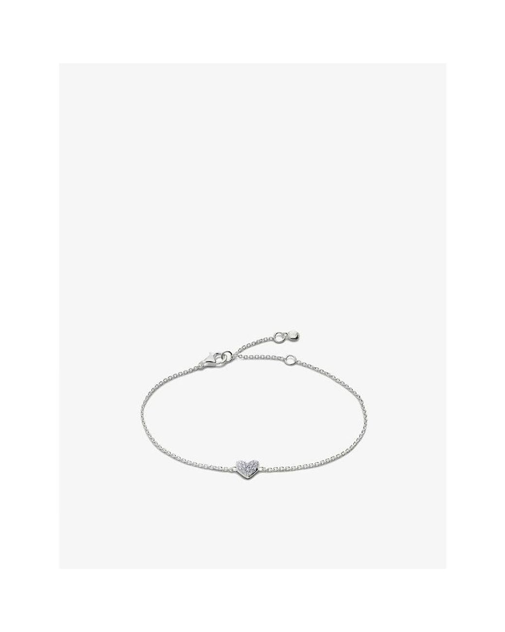 Monica Vinader White Heart Sterling- And 1.41Ct Lab-Grown Diamond Chain Bracelet