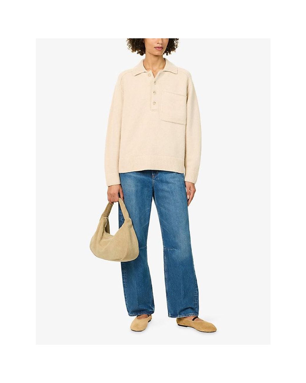 Citizens of Humanity Natural Agatha Rugby Wool-And-Cashmere Jumper