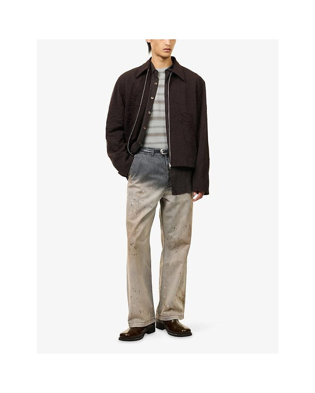 Our Legacy Purple Mini Imprint Wool Jacket for men