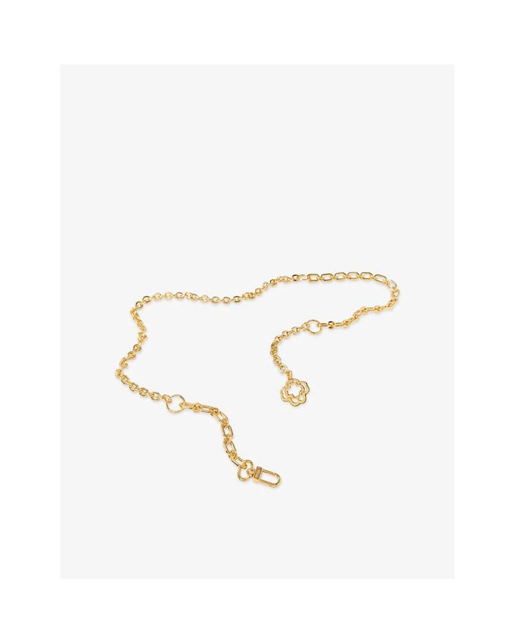 Maje White Clover Charm-Tone Brass Belt