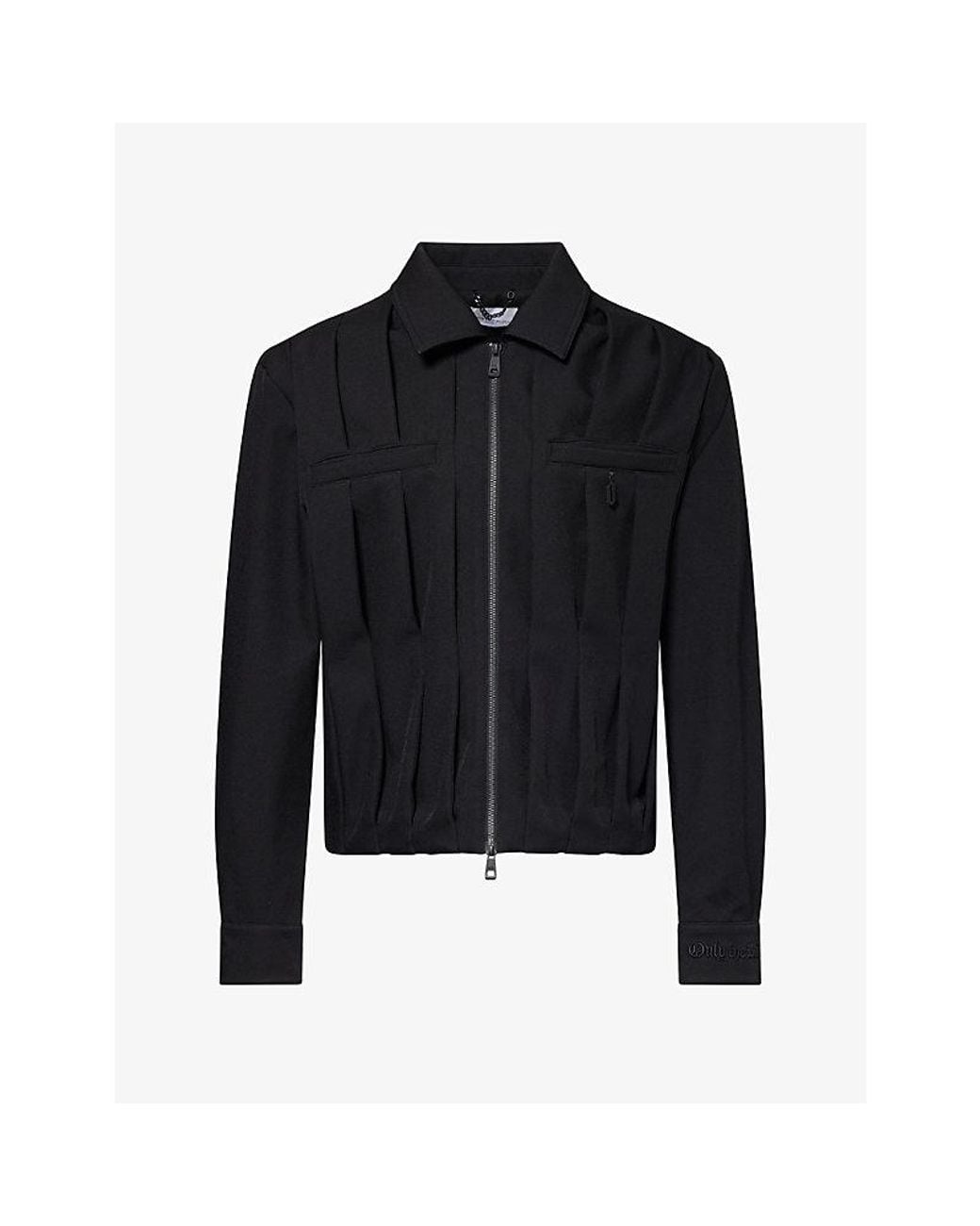 Only the Blind Black Nightfall Pleated Twill Jacket for men