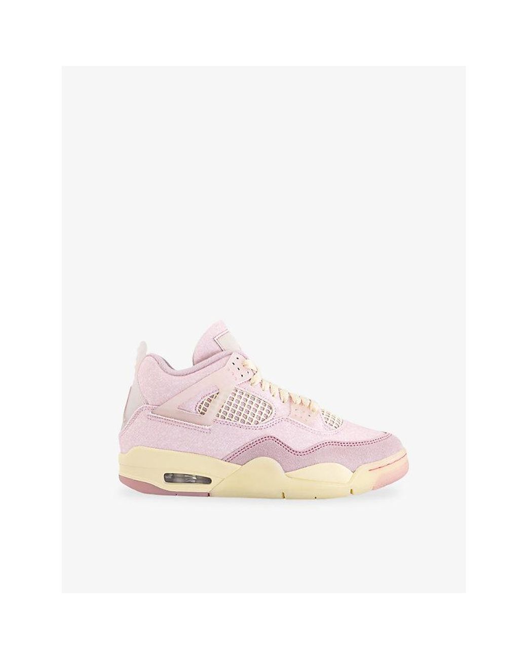 Nike Pink Air 4 Retro Leather And Mesh Trainers