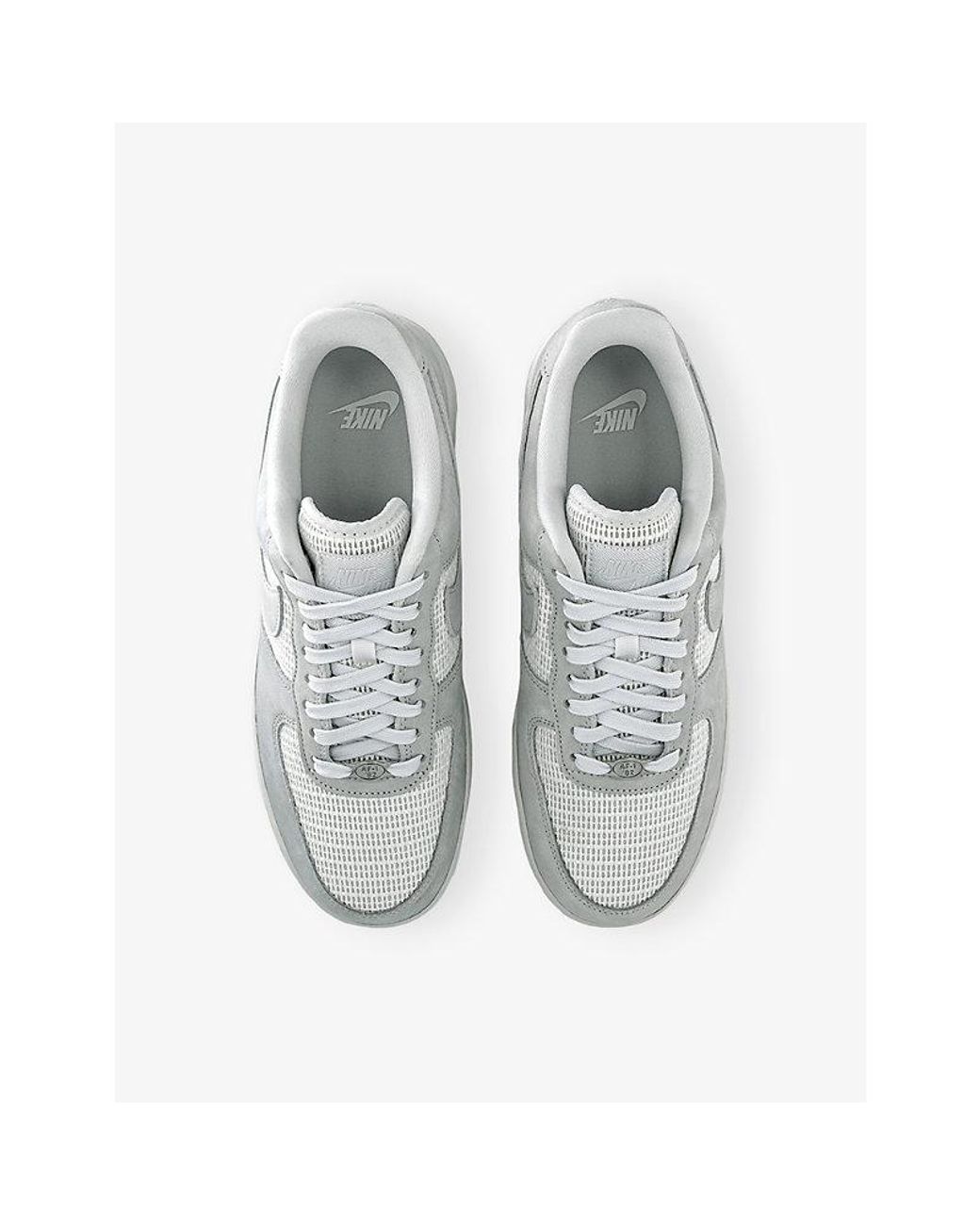 Nike White Air Force 1 Suede And Mesh Trainers for men