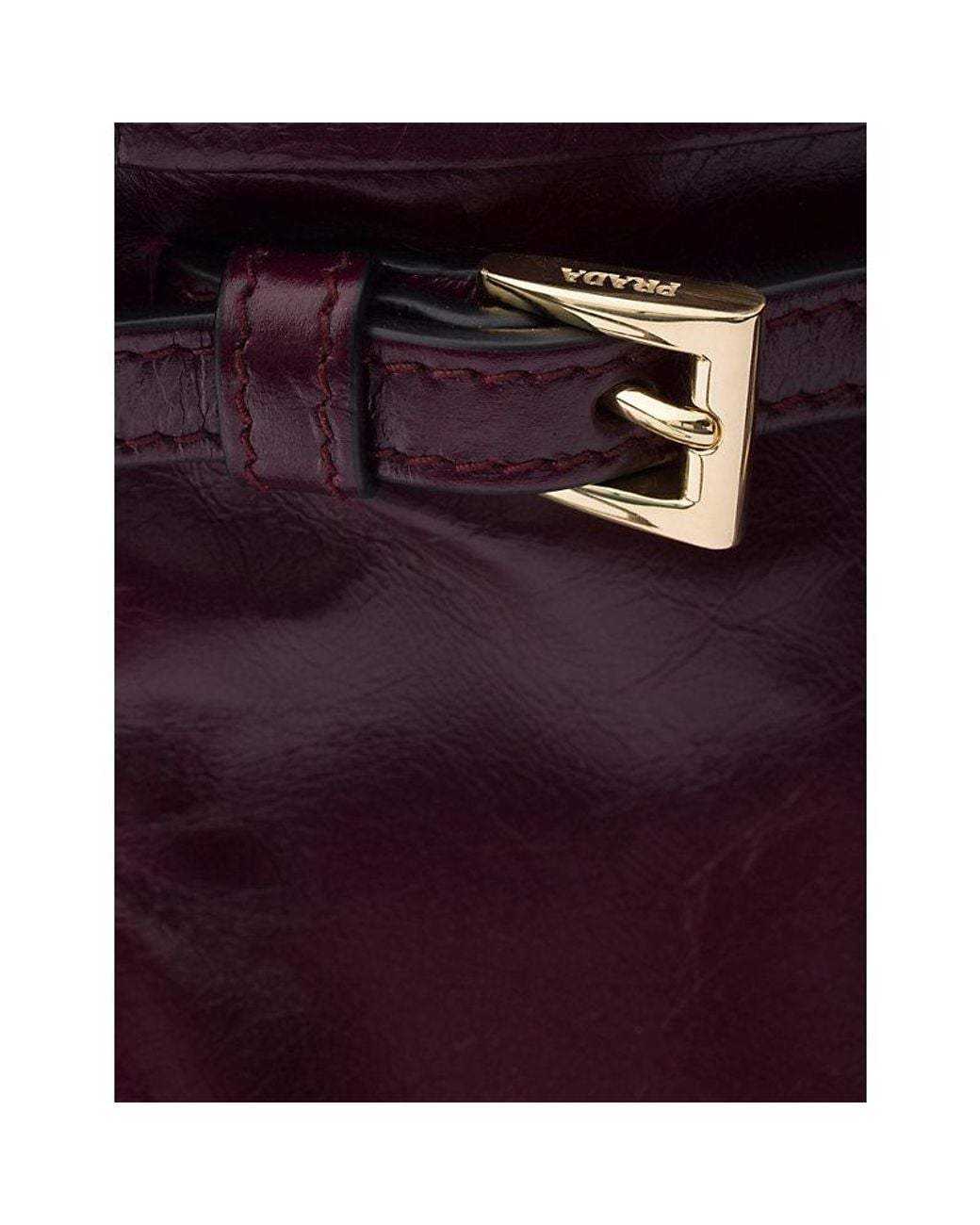 Prada Red Bonnie Leather Mini Shoulder Bag