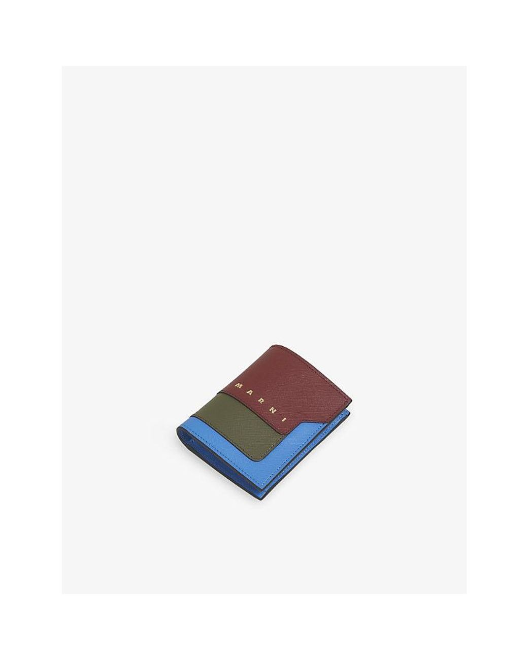 Marni Multicolor Colour-Block Leather Bifold Wallet