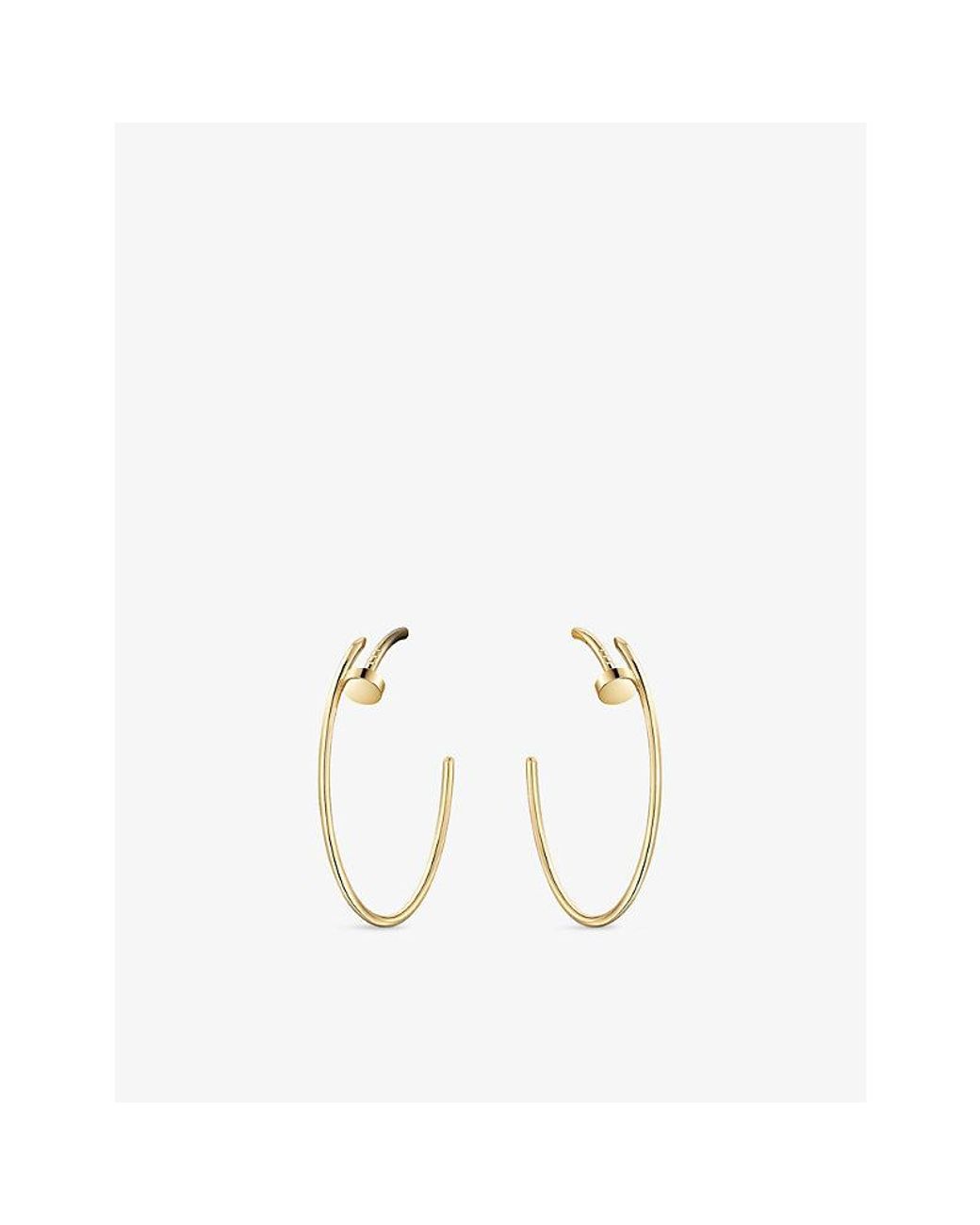 Cartier Metallic Juste Un Clou 18Ct- Hoop Earrings