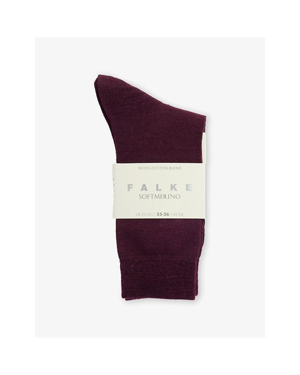 Falke Purple Softmerino Stretch-Wool Blend Socks