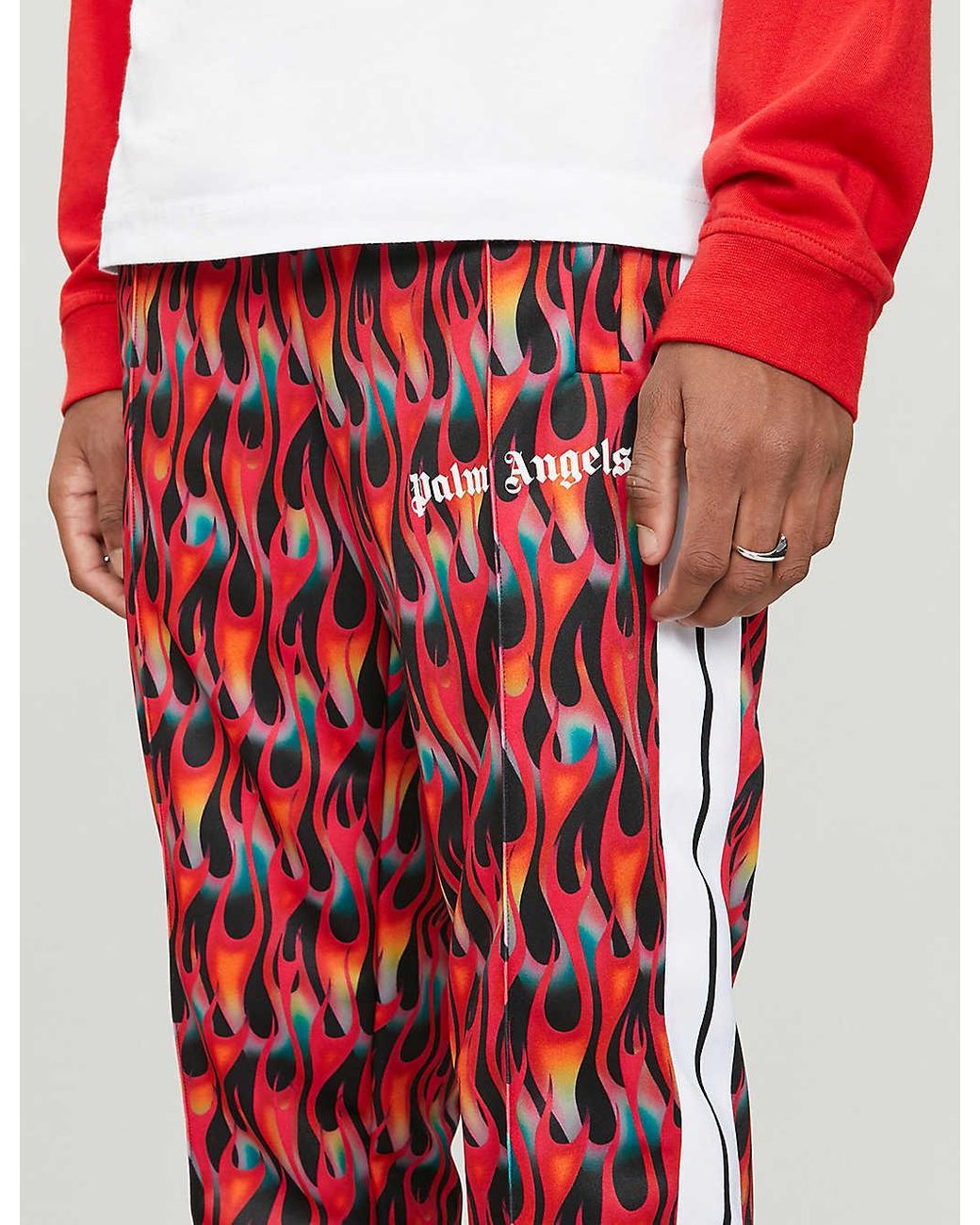 [新品]Palm Angels Flame Print Track Pants