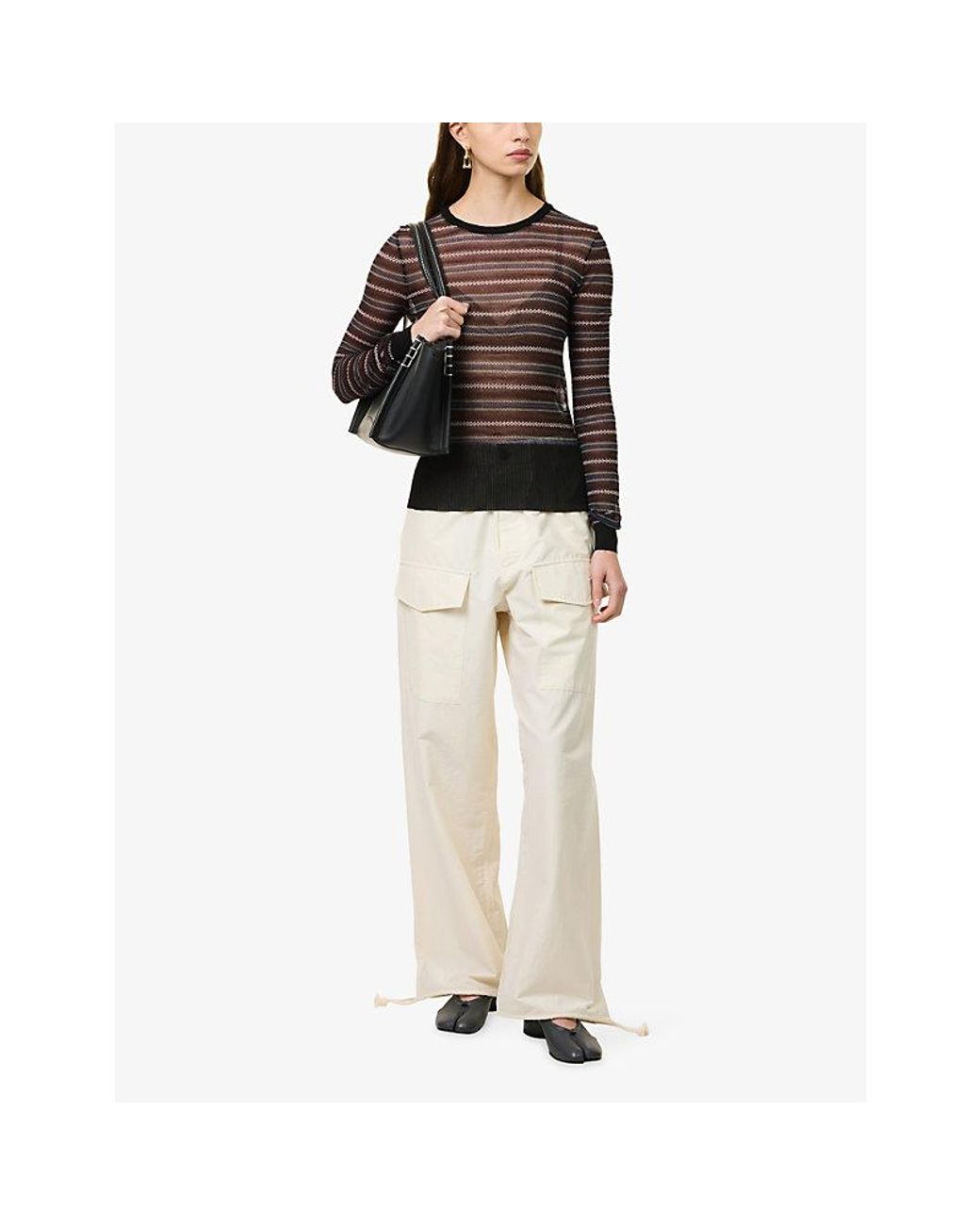J.W. Anderson White Parachute Cotton Track Trousers