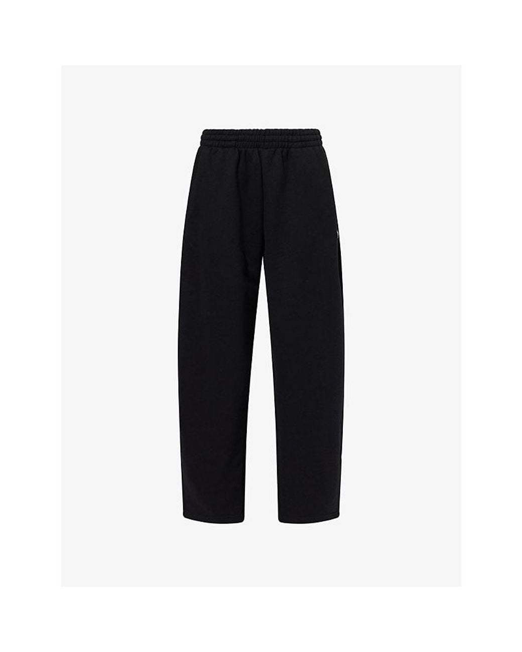 The Couture Club Black Barrel-Leg Cotton Jogging Bottoms