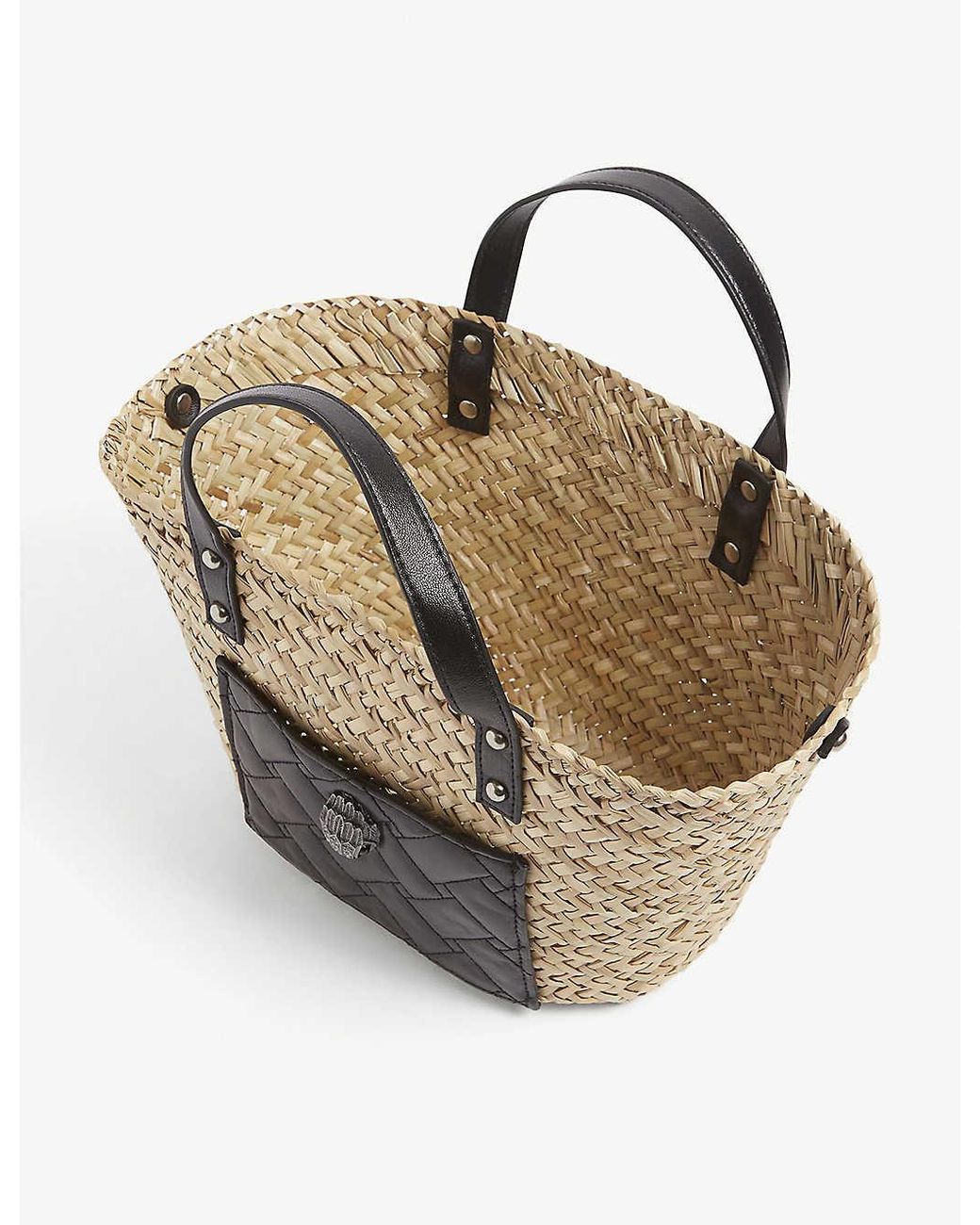 Kurt Geiger Kensington Small Straw Basket Bag | Lyst