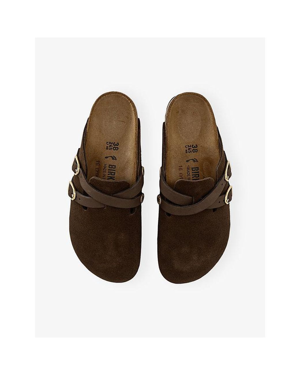 Birkenstock Brown Blair Suede Clogs