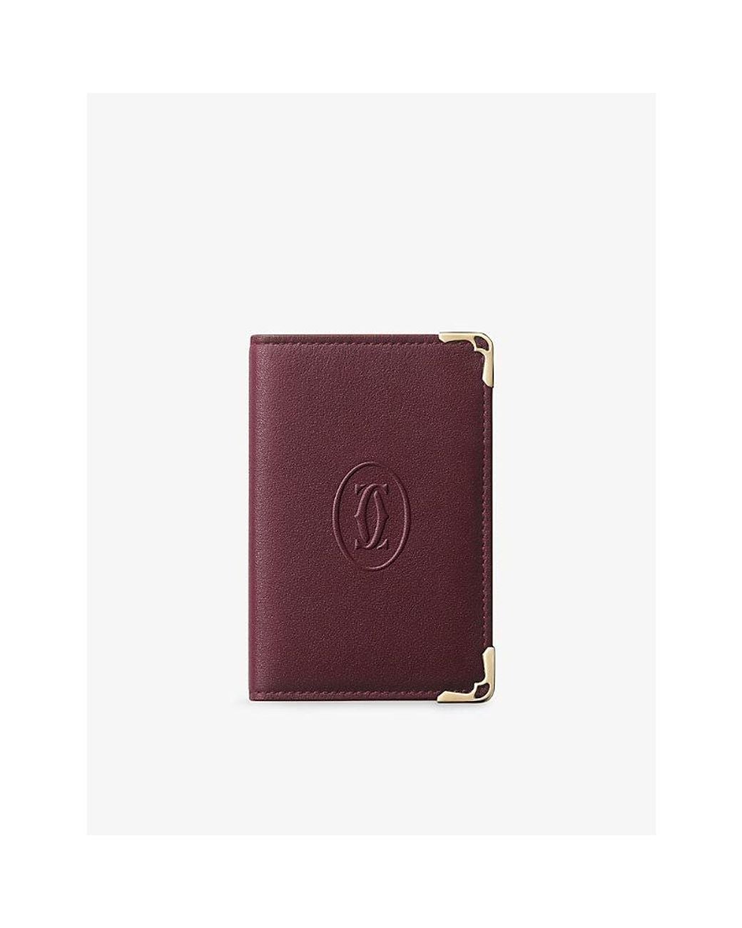 Cartier Purple Must De 4Cc Leather Card Holder