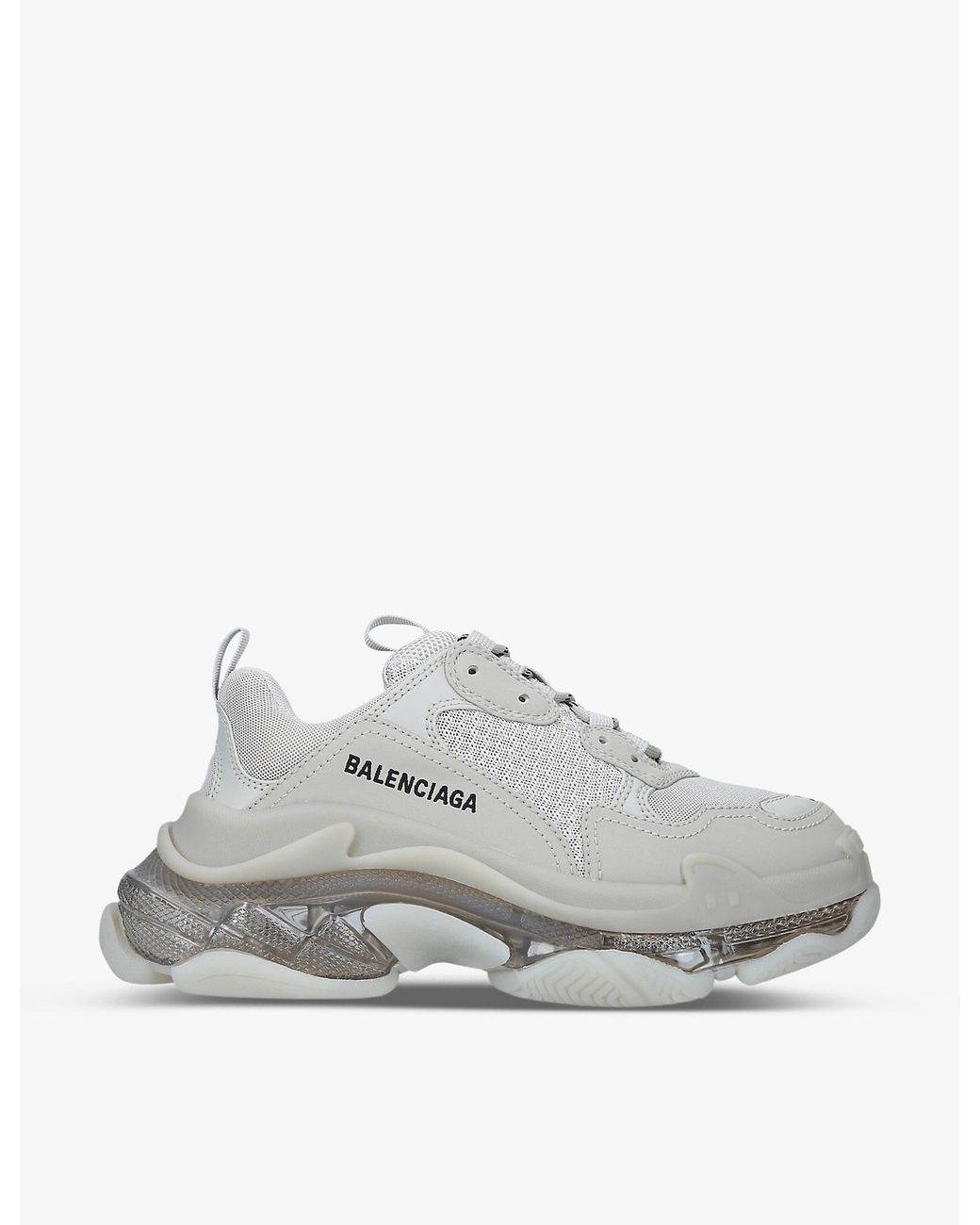 Balenciaga Triple S Clear Sole Faux-leather And Mesh Trainers in 