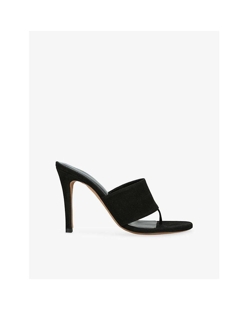 Jude Black Snug Suede Heeled Sandals