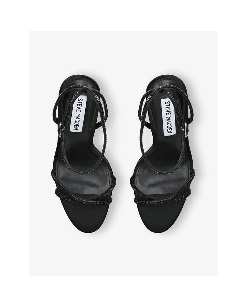 Steve Madden White Juniper 486 Satin Heeled Sandals
