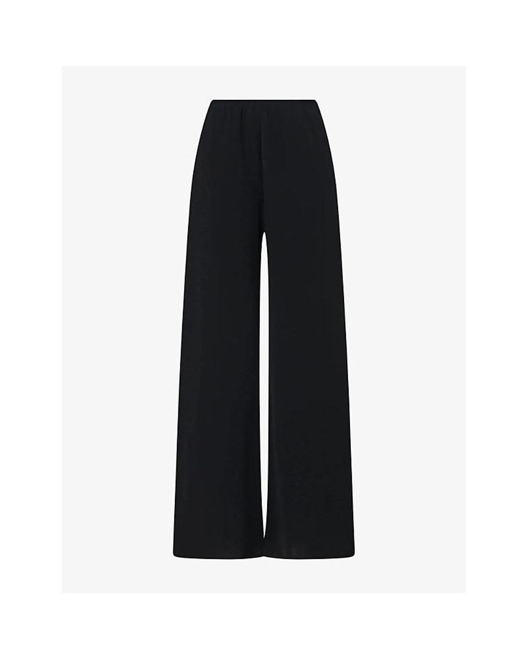The Row Black Gala Elasticated-Waist Jersey Trousers