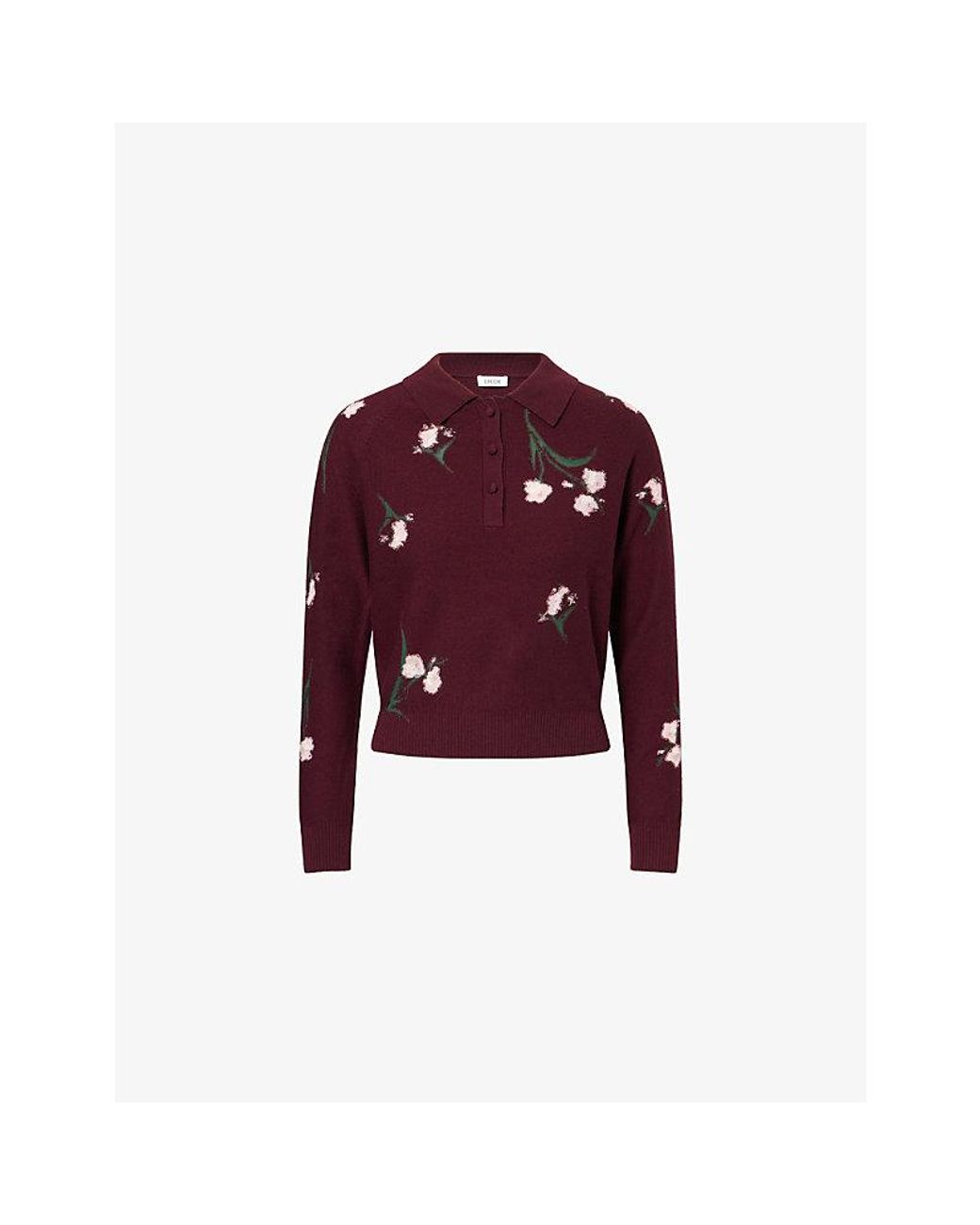 Erdem Floral-Embroidered Merino Wool Jumper