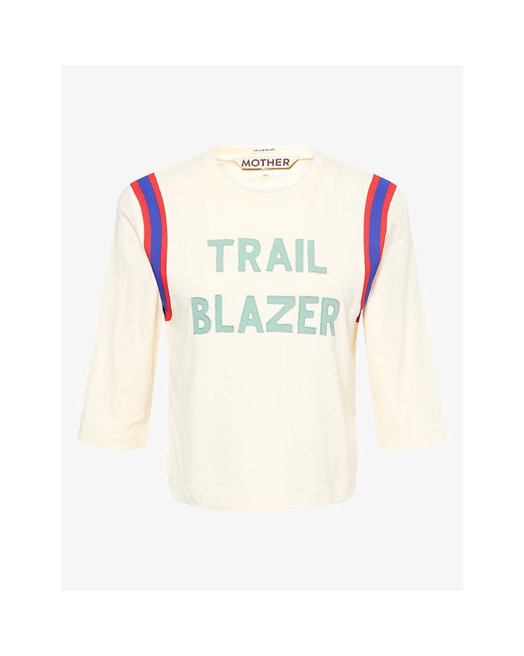 Mother White The Better Half Insert Cotton T-Shirt