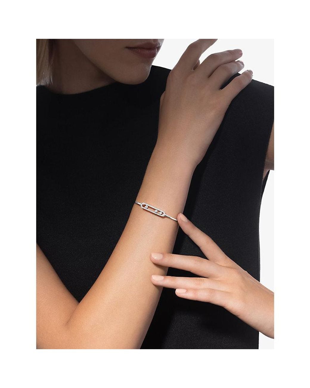 Messika White Move Classique 18Ct And 0.56Ct Diamond Bangle