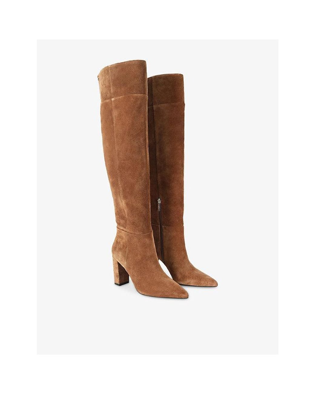 Carvela Kurt Geiger Brown Civita Heeled Suede Over-The-Knee Boots