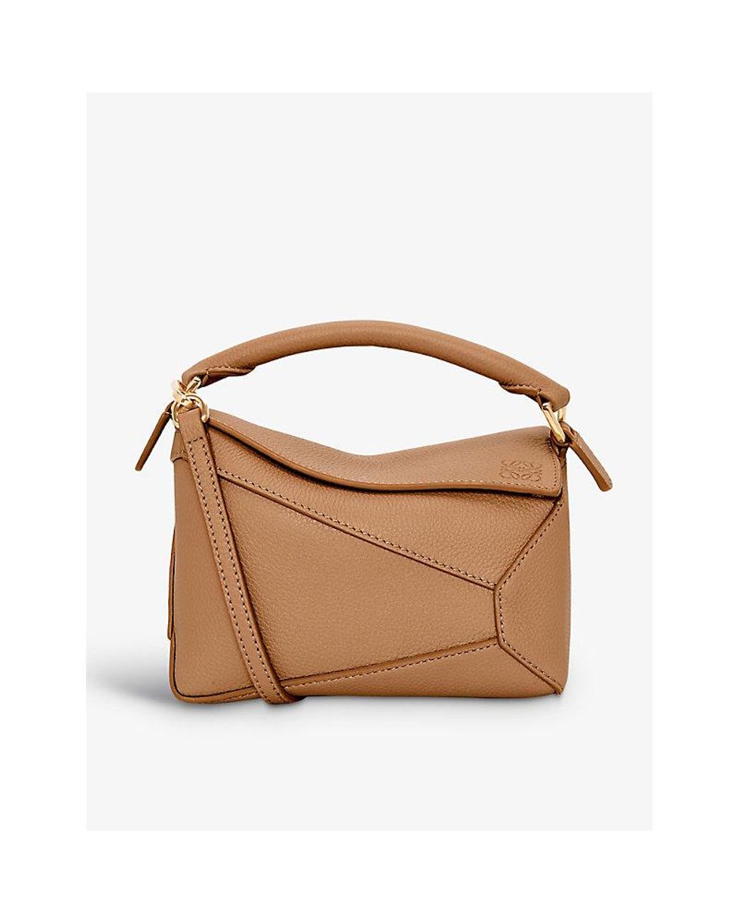Loewe Brown Puzzle Mini Leather Cross-Body Bag