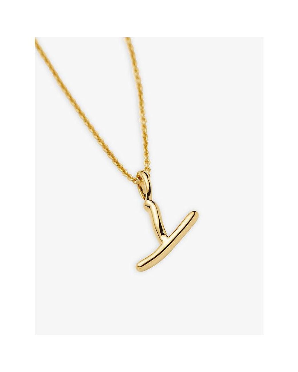 Missoma Metallic Curly Molten Mini Initial 18Ct Vermeil Necklace
