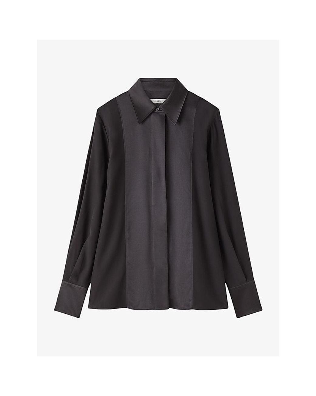 Joseph Black Childs Panelled Relaxed-Fit Silk Blouse