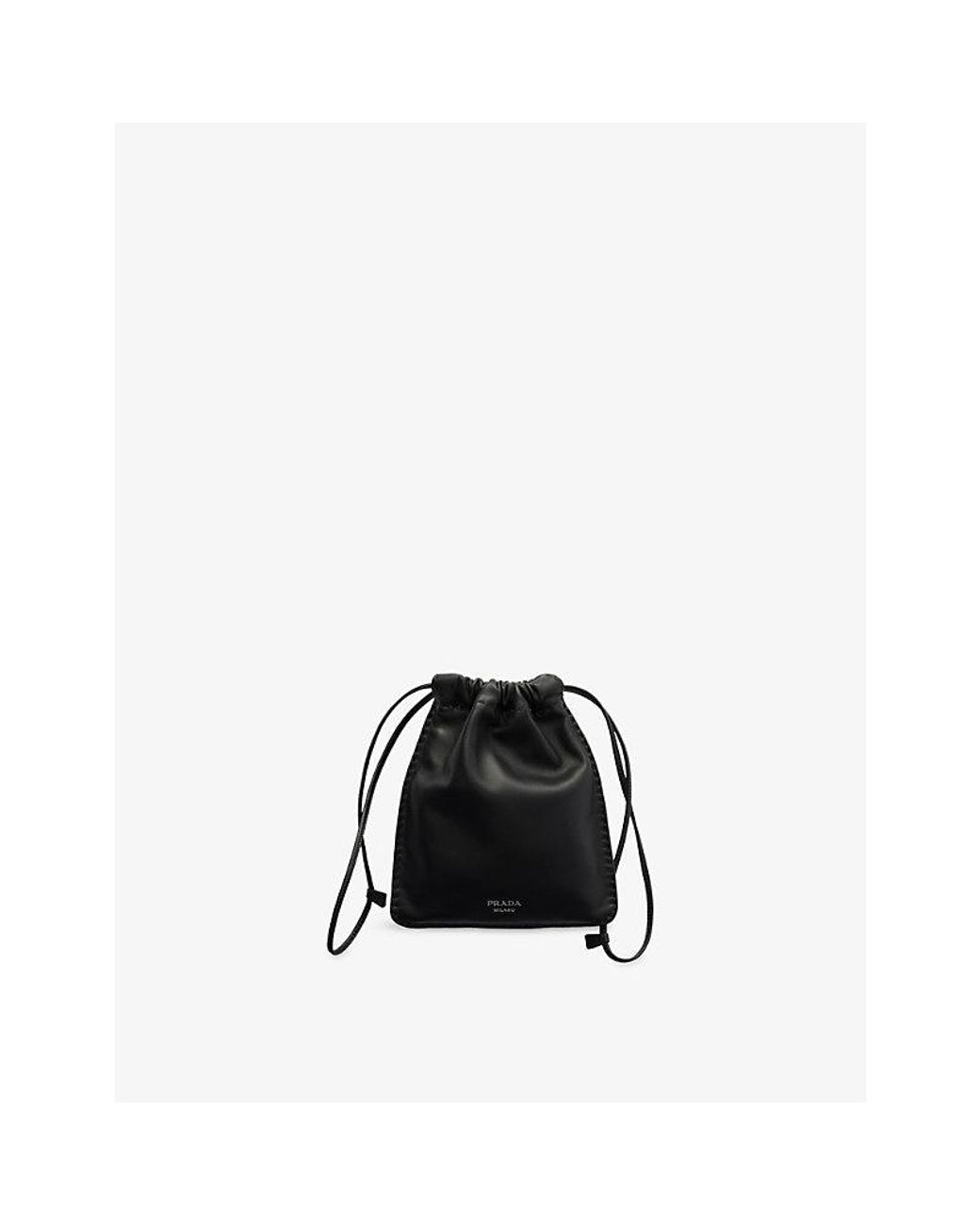Prada Black Smartphone Leather Pouch