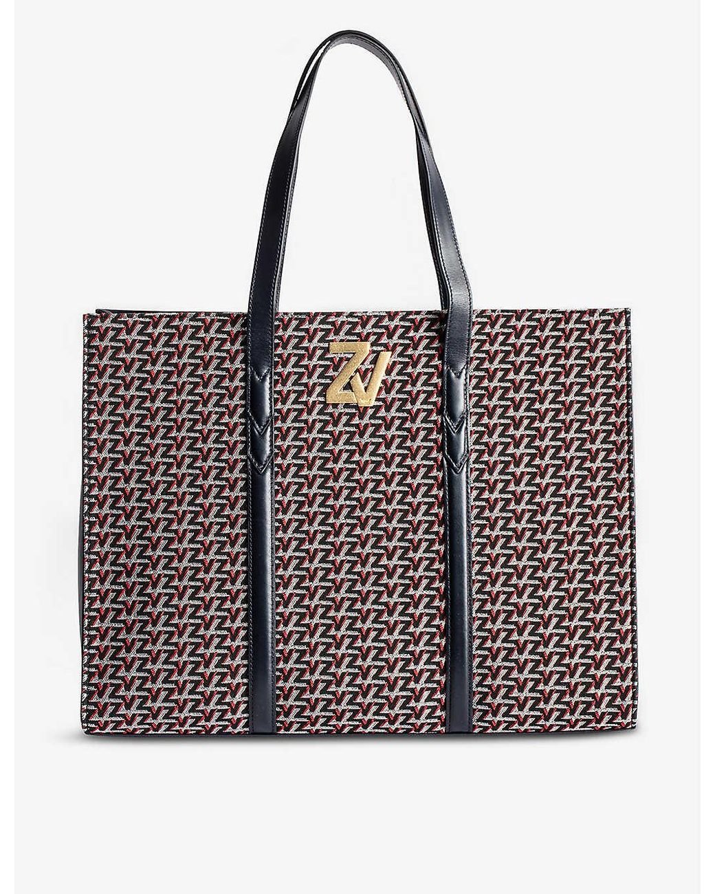 Zadig & Voltaire Zv Initiale Le Tote Leather Monogram Tote Bag | Lyst