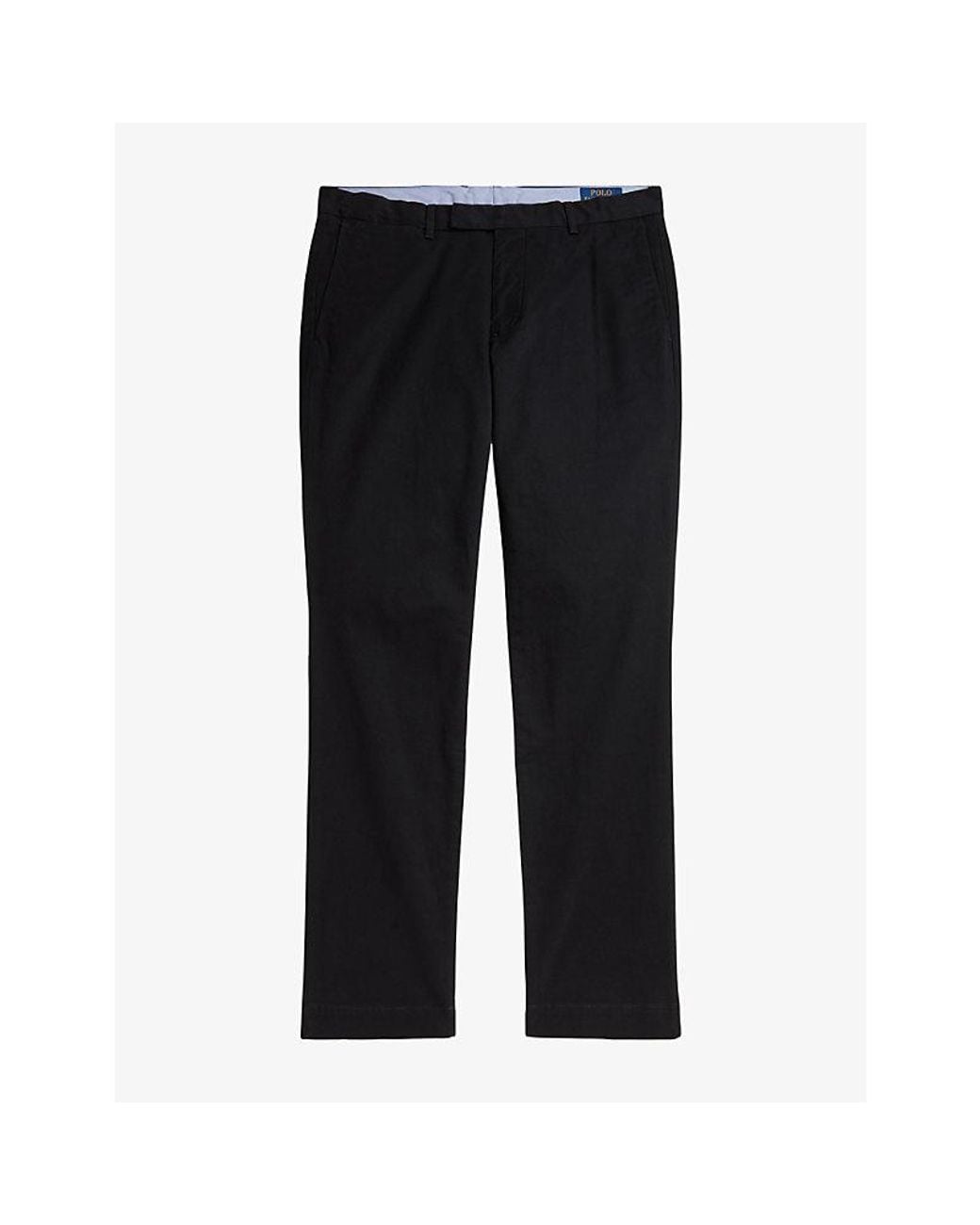 Polo Ralph Lauren Black Greenwich Slim-Fit Stretch-Cotton Chino Trousers for men