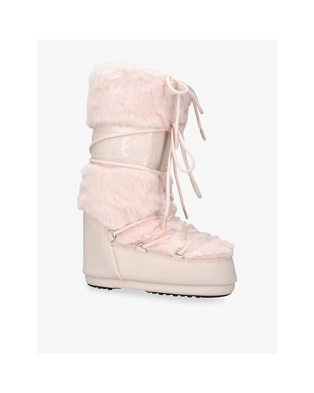Moon Boot Pink Icon Faux-Fur Snow Boots