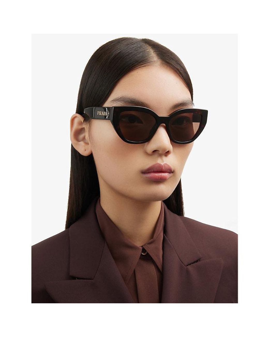 Prada Pr A09S Butterfly-Frame Tortoiseshell Acetate