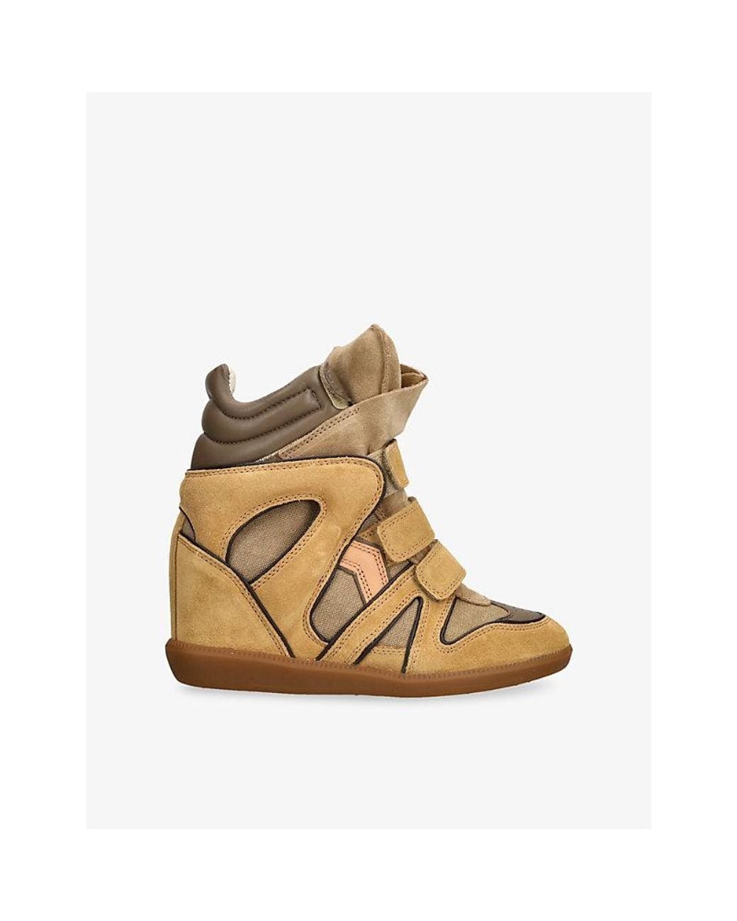 Isabel Marant Natural Bekett Suede High-Top Trainers