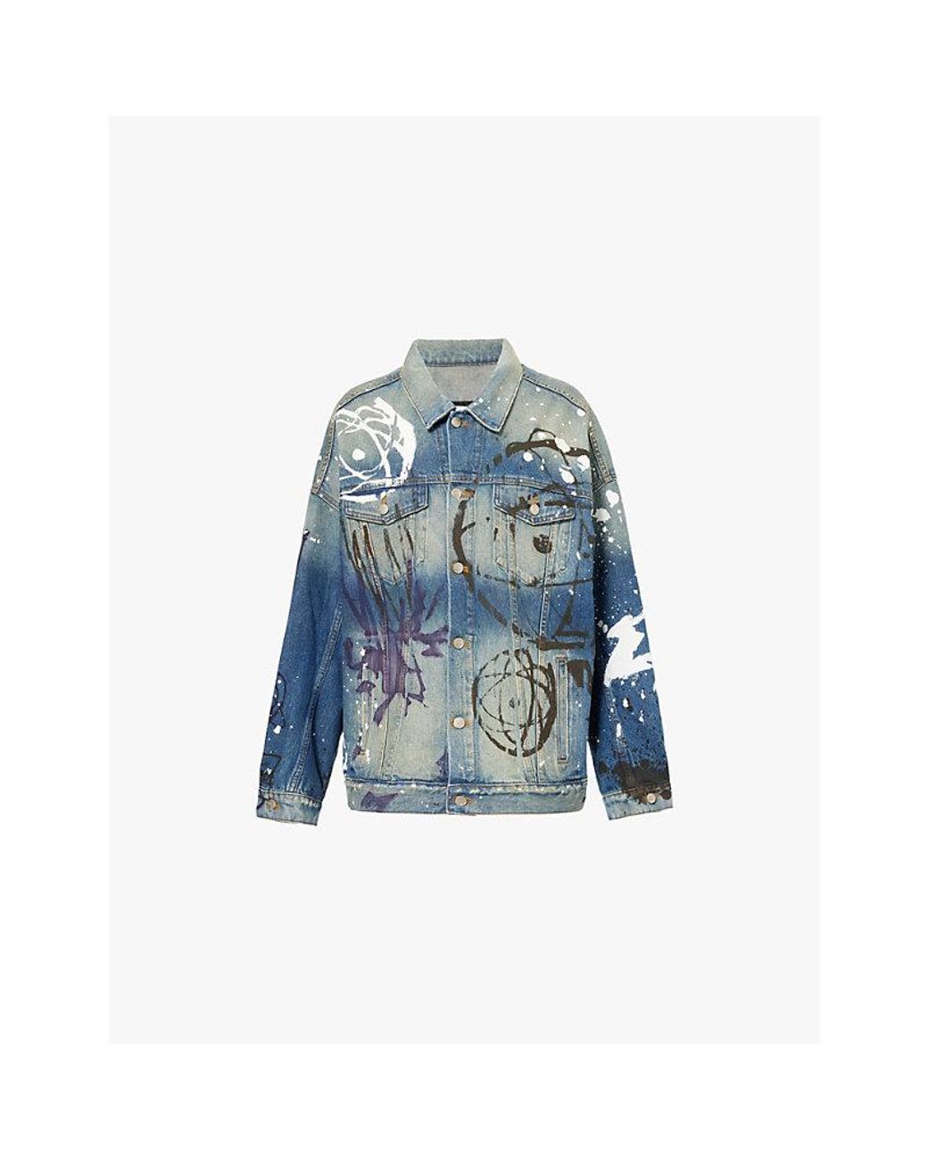 ブルゾン MARC JACOBS DENIM TRUCKER JACKET MARC JACOBS Big Trucker Crystal Denim Jacket Marc Jacobs
