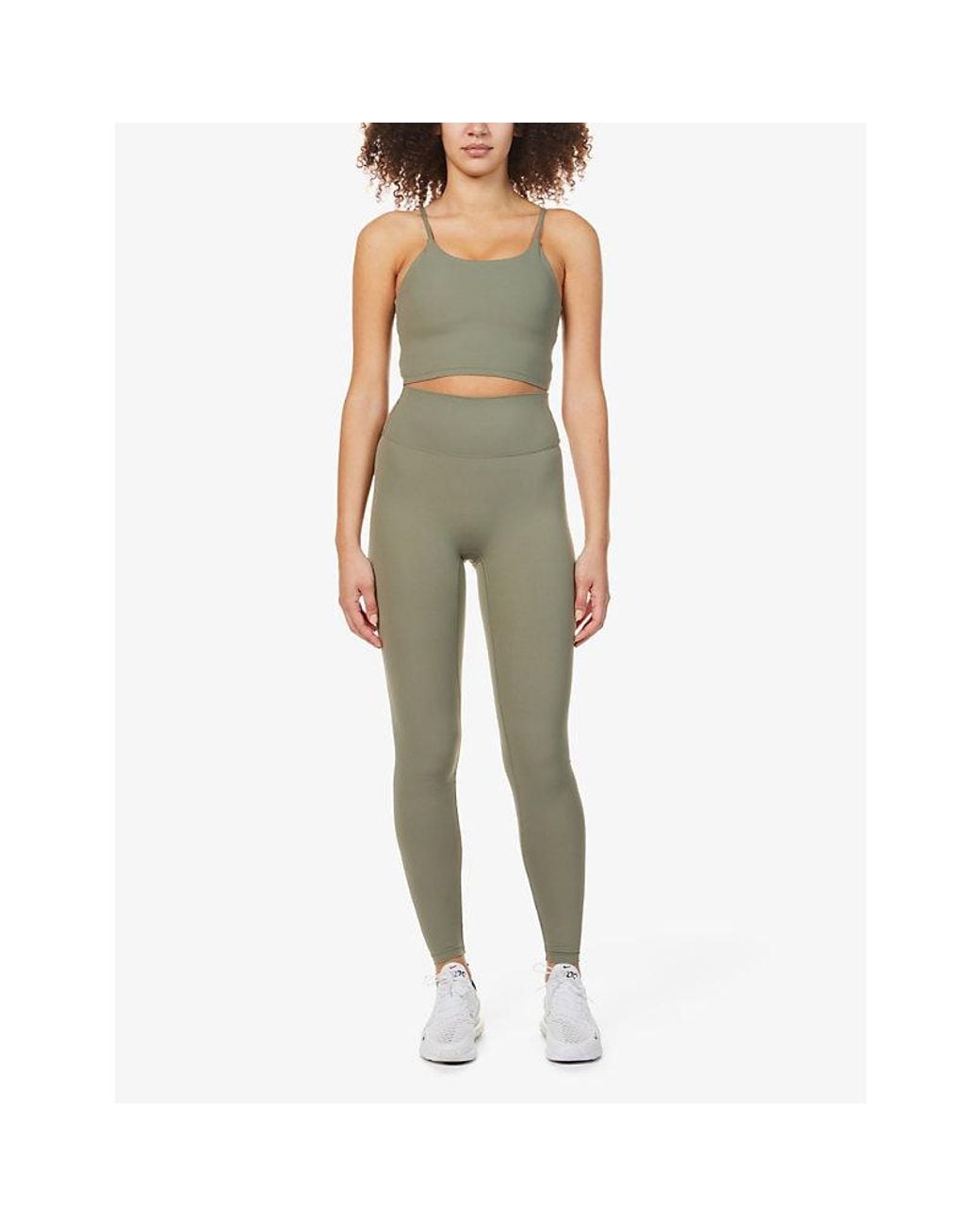 ADANOLA Green Tank Round-Neck Stretch-Jersey Bralette