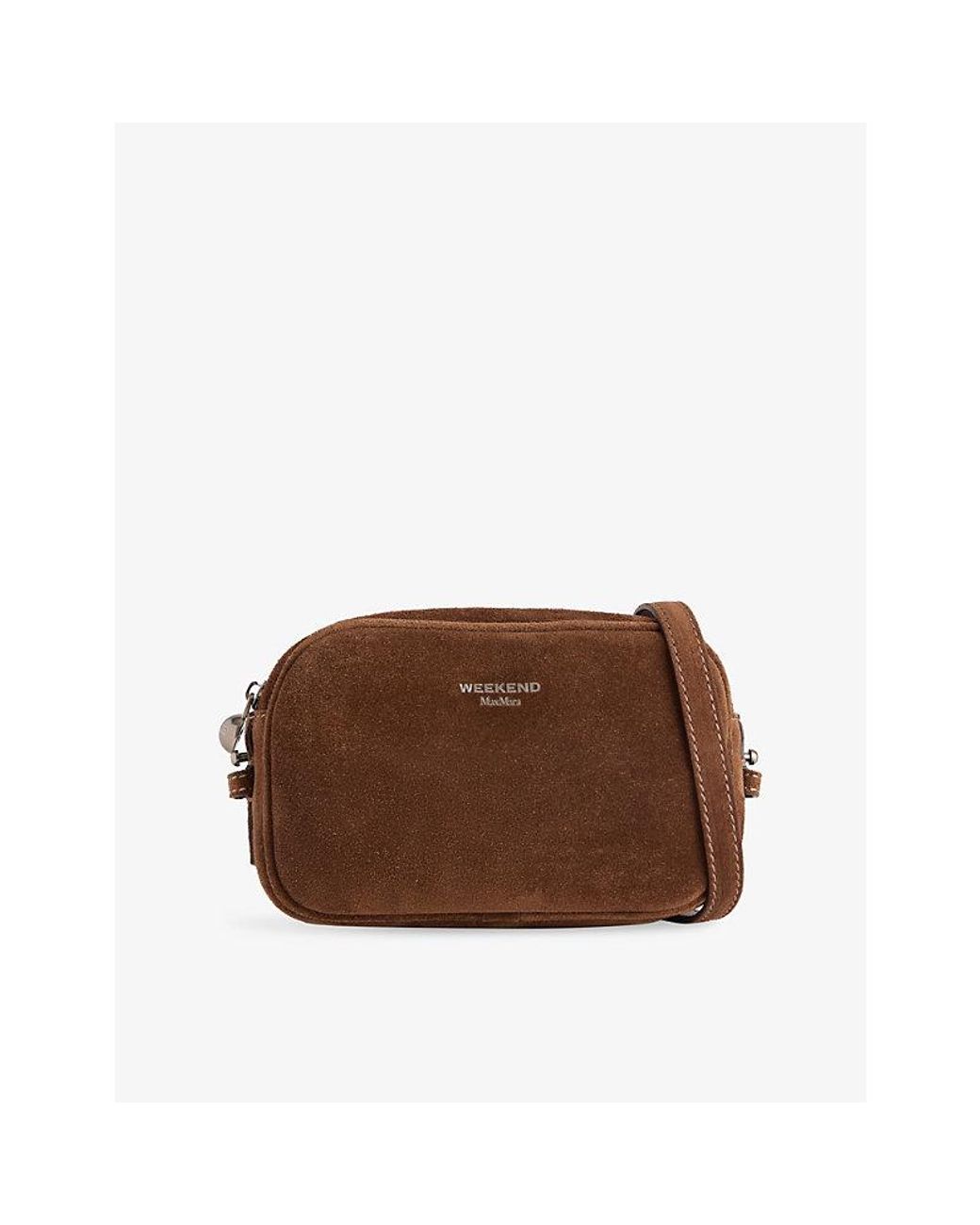 Weekend by Maxmara Brown Small Suede Camera Bag