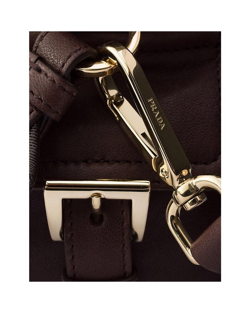 Prada Brown Explore Mini Leather Top-Handle Bag