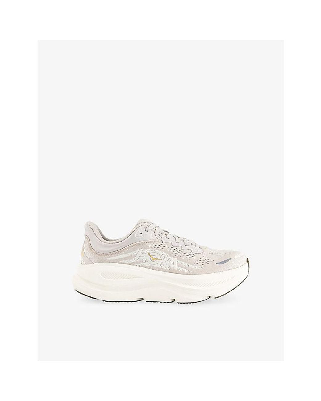 Hoka One One White Bondi 9 Mesh Trainers