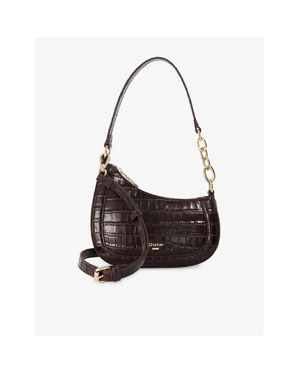 Dune Black Direction Small Leather Shoulder Bag
