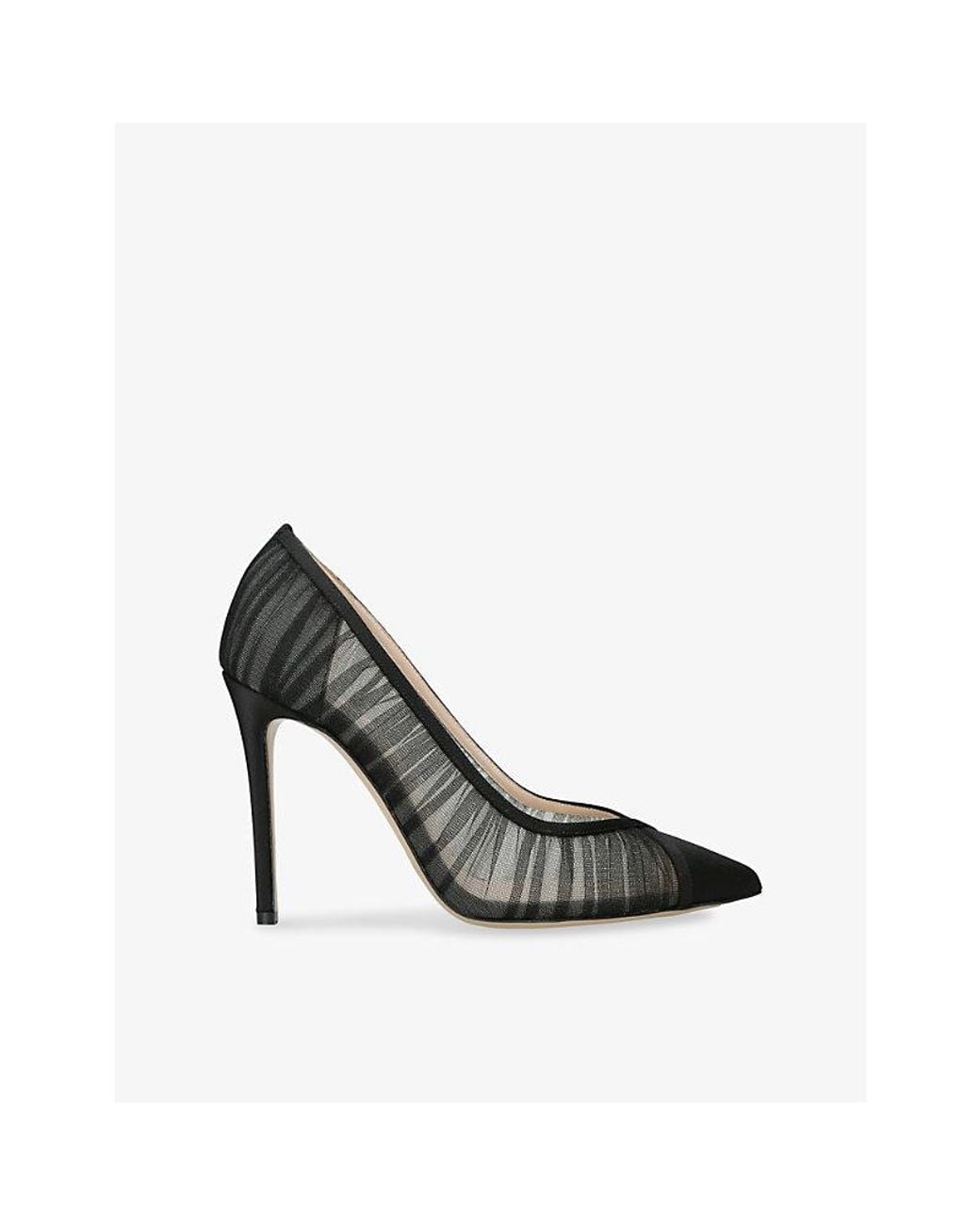 Andrea Wazen Gray Nora 105 Satin Heeled Pumps