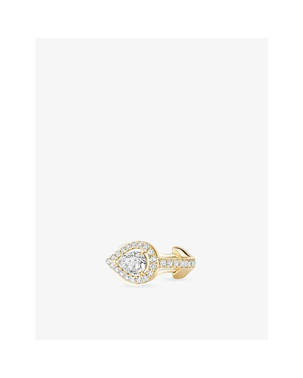 Messika Metallic My Twin 18Ct- And 0.25Ct Pear-Cut Diamond Single Clip Earring