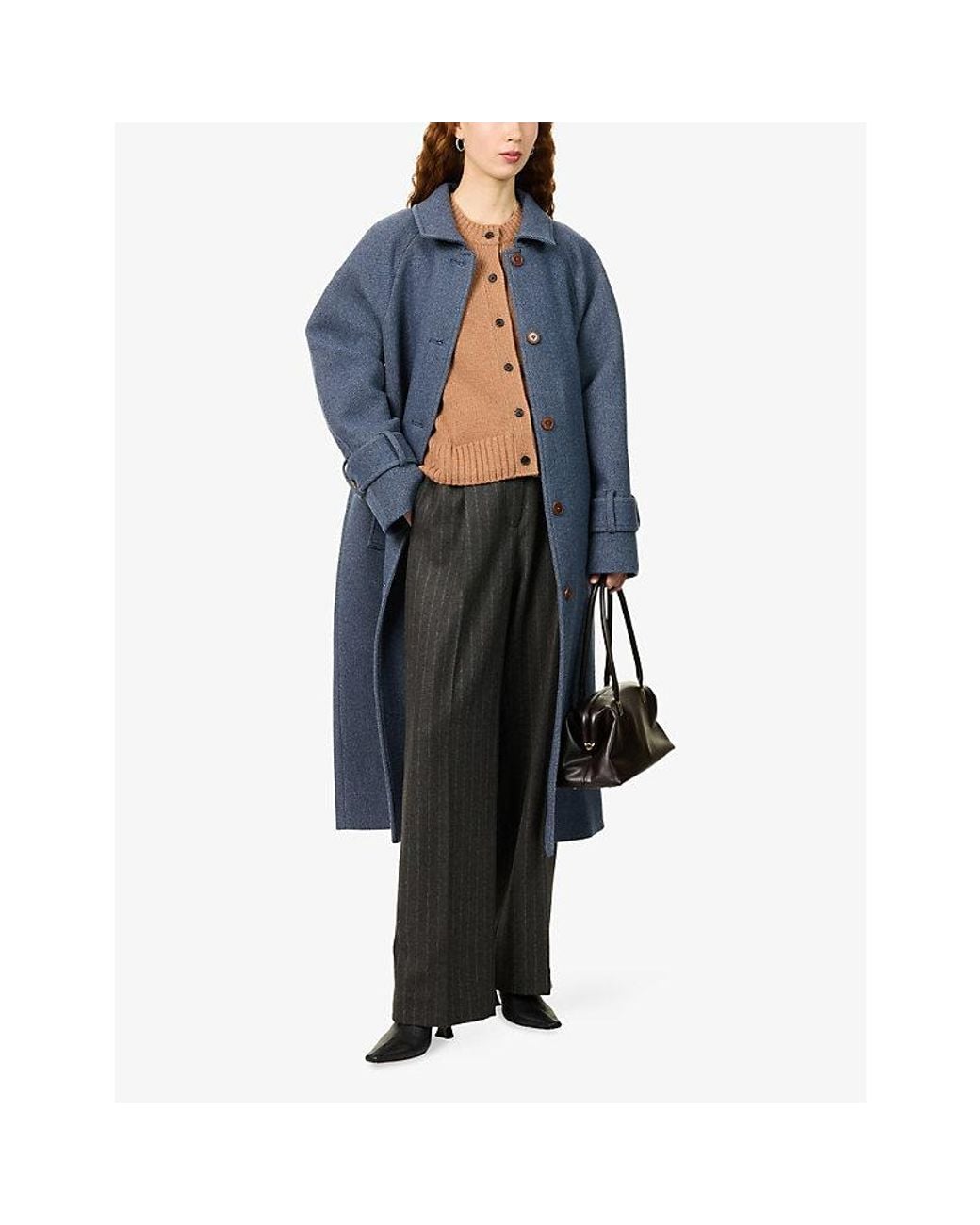 Skall Studio Black Harry Stripe Wool Trousers