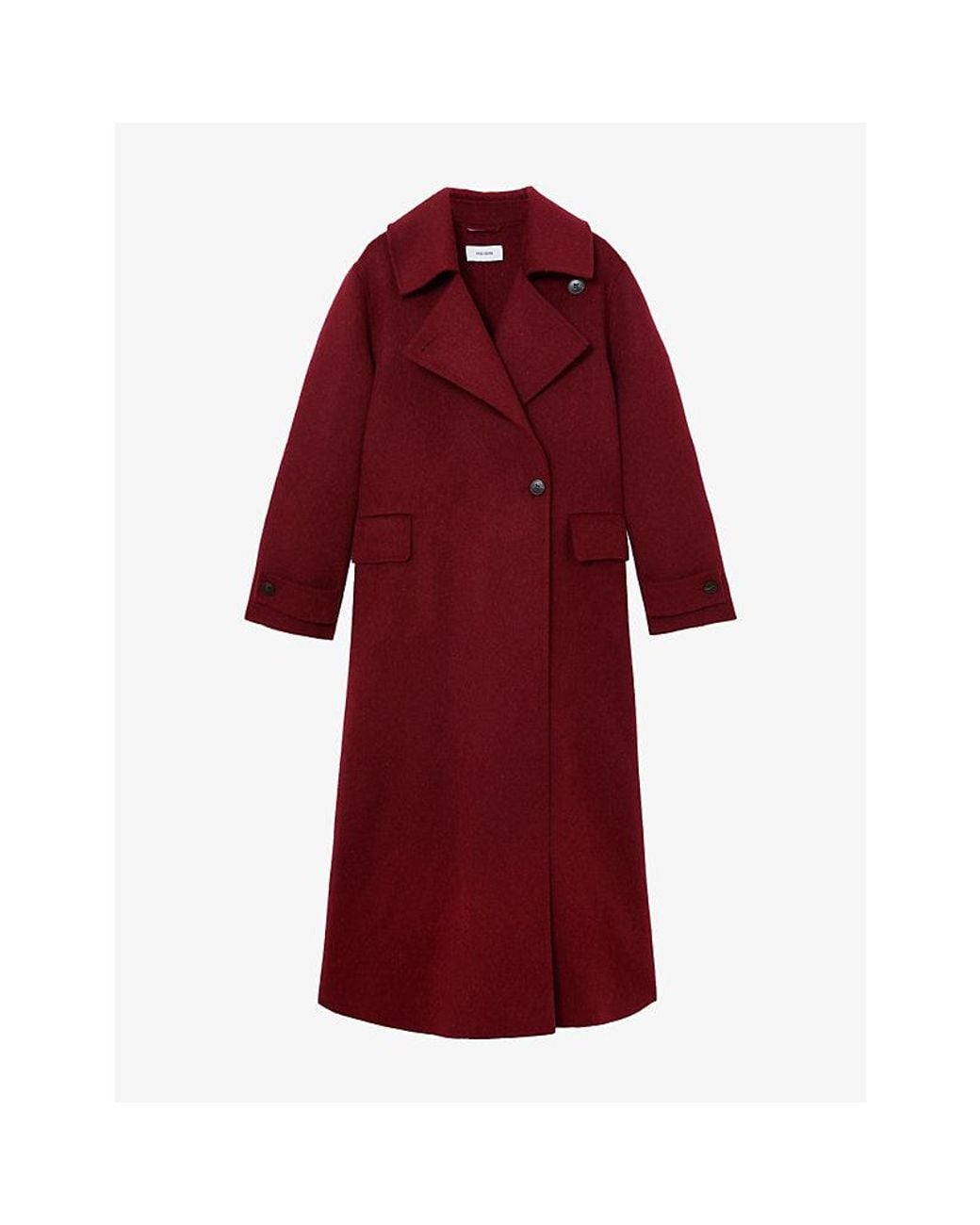 Reiss Red Alara Wool-Blend Coat