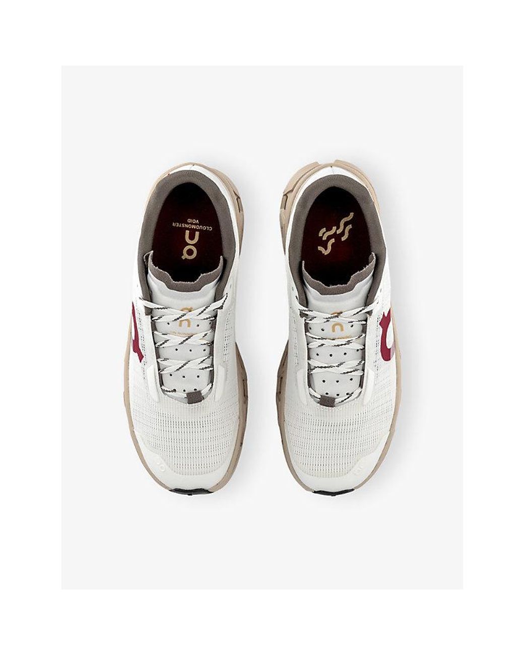 On Shoes White Cloudmster Void Mesh Trainers for men