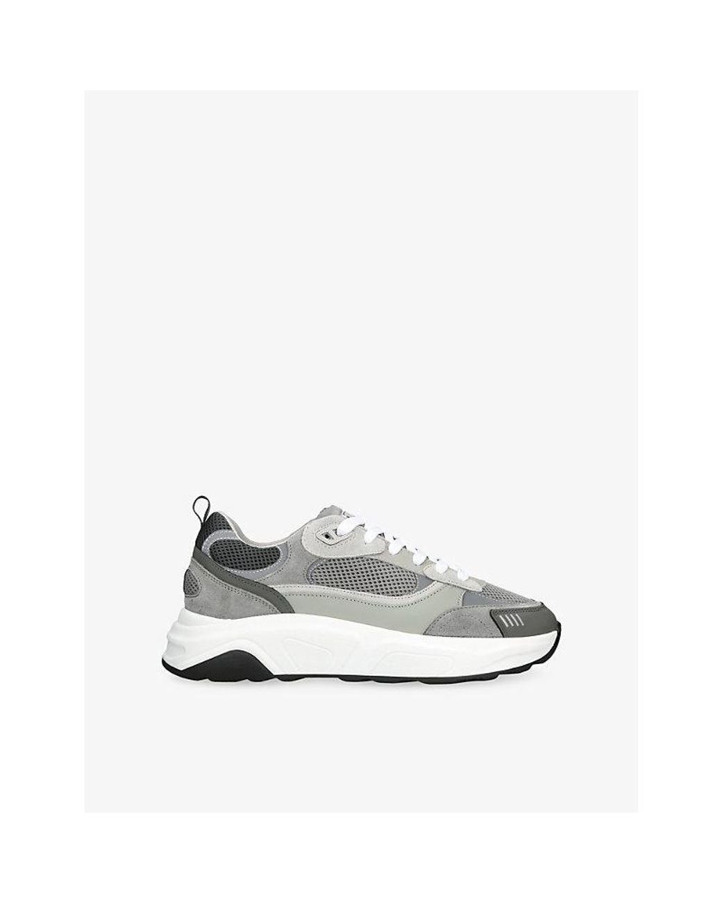 Arne White Flow Runner Leather, Suede And Mesh Trainers for men