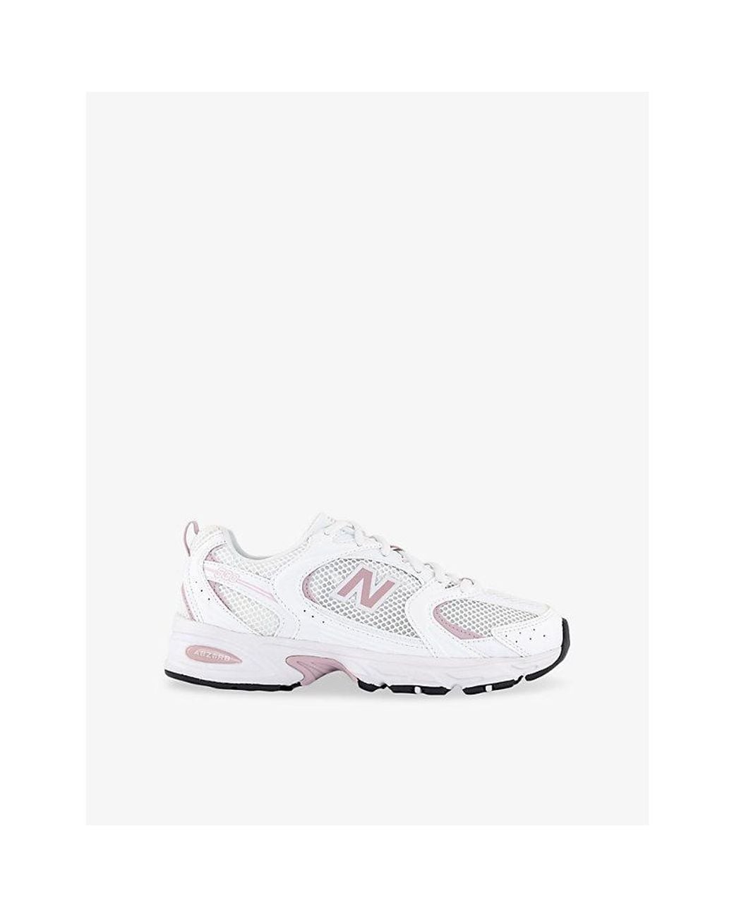 New Balance White Mr530 Leather And Mesh Trainers