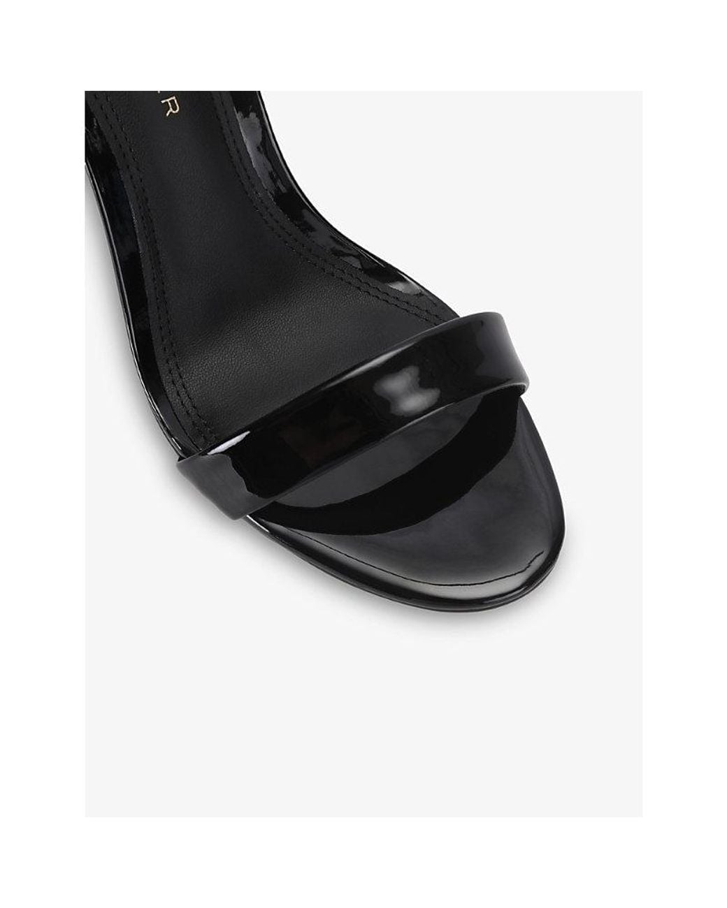 Kurt Geiger Black Bank Patent Leather Heeled Sandals