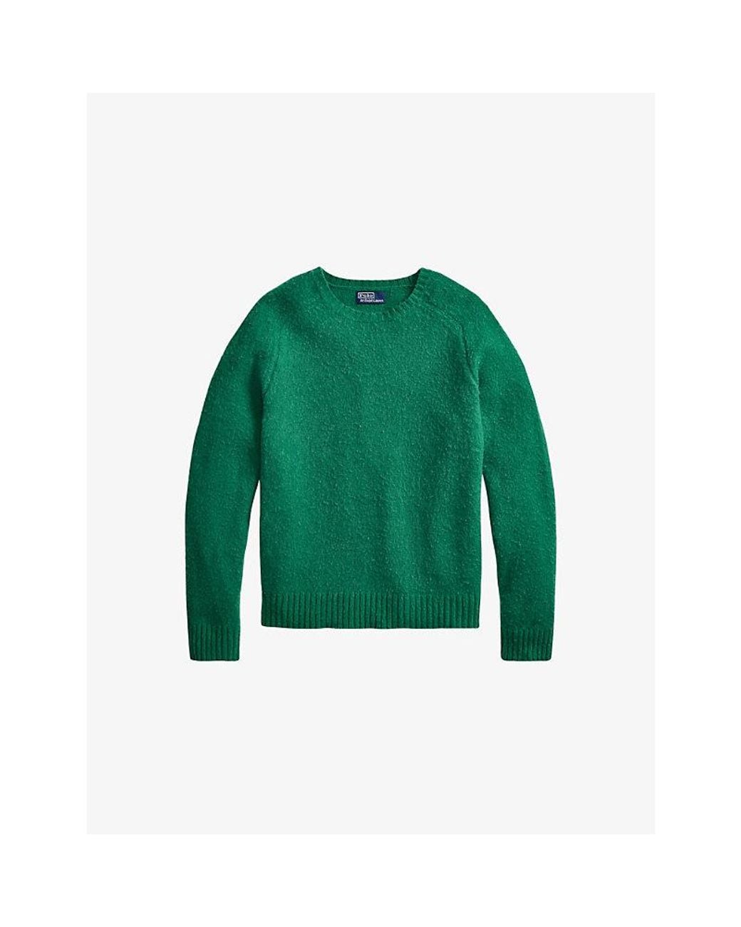 Polo Ralph Lauren Green Elbow-Patch Wool And Cashmere Jumper for men